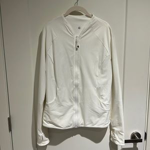 Lululemon Reversible White Perforated Full Zip Jacket